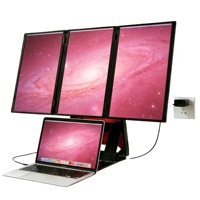 Nouveau modèle 2026 – Moniteur portable gaming LCD IPS 15,6 pouces – 1 câble pour 3 écrans – Extension triple écran pour Windows et MacBook