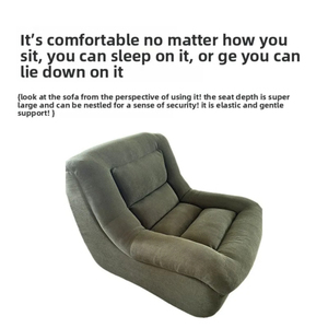 Canapé gonflable en velours contemporain avec design capitonné - Gain de place et écologique pour une utilisation en villa - Product Image 4