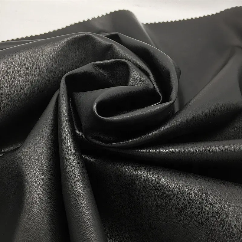 Vestido de tela de cuero elástico de 2 maneras negro personalizado para sofá cuero pequeño