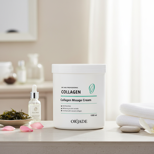 Crème de massage au collagène OR`JADE, soin esthétique du visage, apaisant, raffermissant, hydratant, nutrition, extrait d'algues, eau de rose - Product Image 3