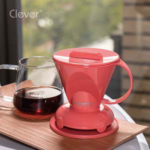 Filtro de Café Reutilizable Compacto de Material de Grado Alimenticio, Color Rojo Coral, Forma Trapezoidal, para Oficina o Despensa - Product Image 6