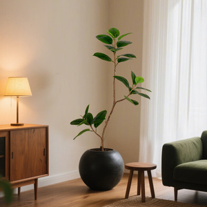Green <span class=keywords><strong>Scape</strong></span> Home Decor Plantes artificielles Pot à tige épaisse Plantes artificielles en pot pour la vie à la maison - Product Image 1