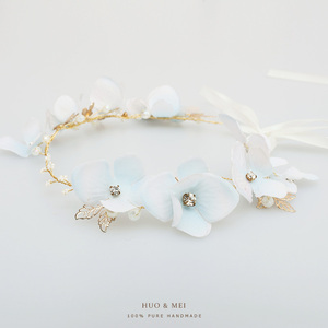 En gros À La Main Feuilles D'or Accessoires De Cheveux bandeau Fleur De Mariage <span class=keywords><strong>Mariée</strong></span> <span class=keywords><strong>Coiffure</strong></span> - Product Image 5