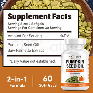 CHTNature Abóbora Semente Extract Cápsulas 3000mg Saw Palmetto e abóbora Semente Óleo Softgels - Product Image 3
