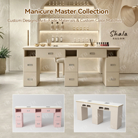 Ensemble de table de manucure moderne TURRI avec chaises, mobilier de salon multifonctionnel, écologique et durable