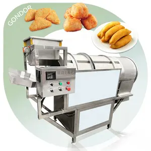 Coating Powder Drum French Snack Flavor Equipment Fries Automatic Potato Chip Seasoning Machine For Chips