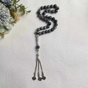 Ojo de tigre marrón Natural 8MM <span class=keywords><strong>Tasbih</strong></span> 33 cuentas oración musulmana Rosario collar religioso para Chakra equilibrio alivio de la ansiedad - Product Image 4