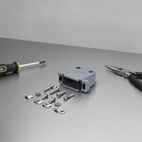 Cubierta de conector DB de 25 pines para conectores, cubierta de conector de plástico ABS de 25 pines, para conectores