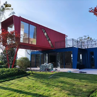 DYCE1 Tiny House personnalisable, kit de construction de maisonnette, conteneur, cuisine, douche, lit, échasses, panneau sandwich en acier, style moderne du milieu du siècle, couleur personnalisable
