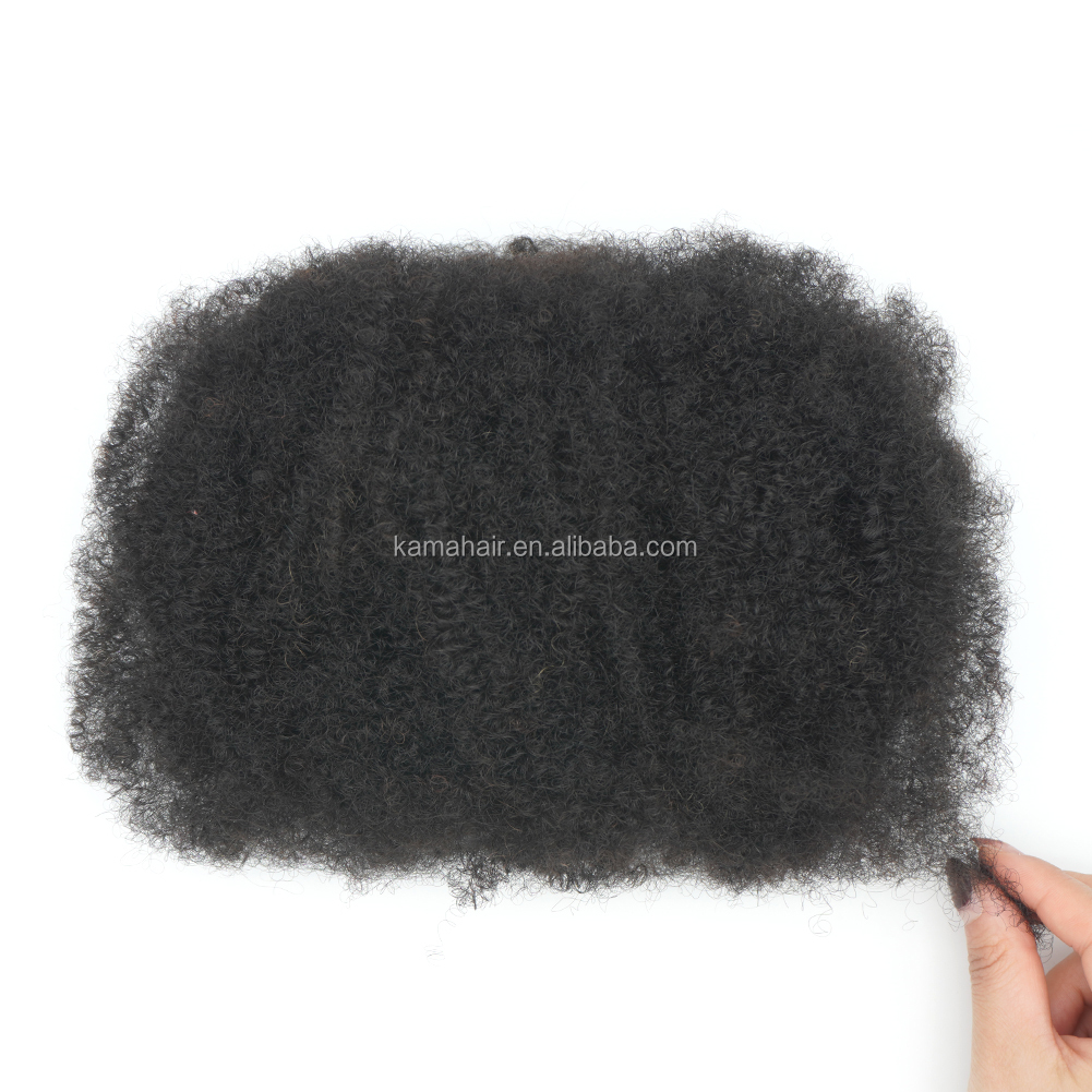 KAMA Afro Kinky Virgin Remy Bulk Human Hair Brazilian Micro Twist Braiding Hair Machine Double Weft 100g for Braids Detail Section 5