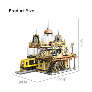 89136 creativo MOC stazione ferroviaria blocco di mattoni modello di assemblaggio educativo per bambini blocco di costruzione Set di plastica giocattolo regalo Juguete - Product Image 6