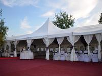 Offre Spéciale de grande taille tente de fête de mariage blanche profil en aluminium PVC tissu coupe-vent PVC couverture pour les événements en plein air
