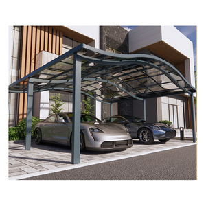 Venta directa de fábrica a prueba de viento impermeable Carport Marco de aleación de aluminio coche toldo policarbonato garajes toldos cocheras - Product Image 6