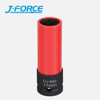 2Pcs Cr-MO 1/2 Inch Drive Thin Wall Deep Wheel Protector Impact Plastic Sleeve Lug Nut Socket Set