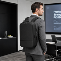 Sac à dos antivol pour ordinateur portable avec port de charge USB, sac à dos professionnel, poche RFID cachée, compartiment antichoc pour ordinateur portable 15,6 pouces
