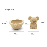 Ensemble de jouets flottants empilables en silicone en forme d'animaux de dessin animé pour les doigts