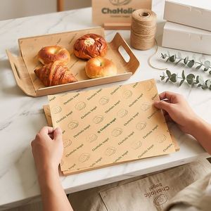 Customizable <b>Biodegradable</b> Eco-Friendly Food Grade Hamburger Baking Wrapping <b>Paper</b> for Bread Cookie Packaging - Product Image 5