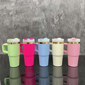 Colorful Baby Vacuum Insulated 14Oz <b>Macaron</b> Kids Travel Mug Tumbler Laser Engraving - Product Image 1