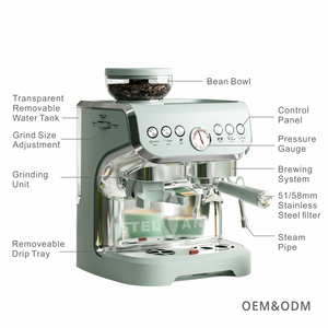 Machine à café multifonction PANCERKA pour la maison, petite machine à expresso 15 bars avec mousseur à lait, machine à café individuelle - Product Image 2