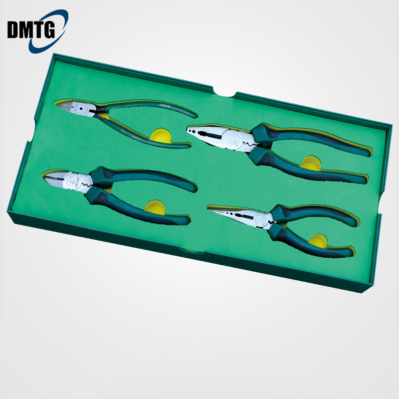 Набор инструментов DMTG 09913, 4 плоскогубца, многофункциональные плоскогубцы для прокатного шкафа, профессиональный тяжелый шкаф для инструментов
