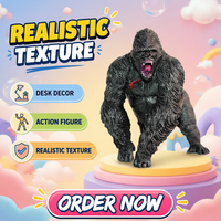 Grande figurine d'animal en PVC KingKong - Statue de gorille réaliste et solide pour enfants et collectionneurs, figurine en PVC personnalisée bienvenue