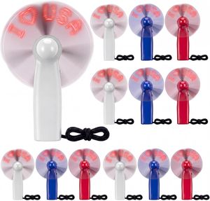 Ventilador LED Portátil Personalizado con Logotipo y Mensaje, Mini Ventilador LED con Mensaje Programable, Ventilador de Mano con Luz LED - Product Image 1