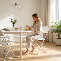 Chaises et tables pliantes portables pour événements intérieurs/extérieurs, camping, pique-nique, réceptions et repas
