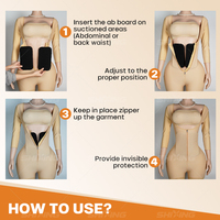 Lot de 2 éponges de compression abdominale post-opératoires pour liposuccion, coussinets en mousse pour la récupération après une liposuccion, kit de récupération pour Fajas