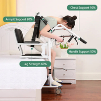 Chaise de transfert de patient à levage hydraulique pour personnes âgées et handicapées, dispositif de transfert multifonctionnel médical pour fauteuil roulant et commode à domicile