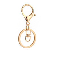 Lot de 3 porte-clés électroplaqués en forme d'homard naturel de Yiwu ; Accessoires de bijoux DIY en alliage de zinc pour sacs, poupées et porte-clés