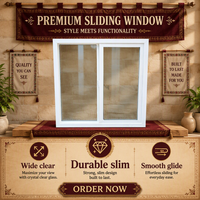 Fenêtre coulissante extérieure de qualité supérieure en PVC/UPVC/Vinyle pour cuisine, design grille standard