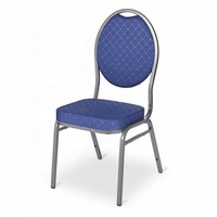 Chaises de banquet et de mariage en tissu noir empilables, durables, avec structure en acier inoxydable, design moderne, haute densité, directement de l'usine