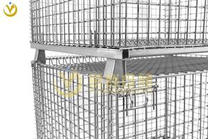 YiLian-Lourd Pliable Pliable 1000kg Capacité En Acier Galvanisé Protection Contre La Corrosion Entrepôt Gabion <span class=keywords><strong>Cage</strong></span> De Stockage ODM - Product Image 3