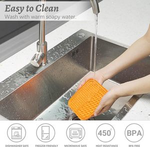 Nueva alfombrilla <span class=keywords><strong>de</strong></span> silicona para lamer perros con ventosas utilizadas para el <span class=keywords><strong>baño</strong></span> y el aseo <span class=keywords><strong>de</strong></span> mascotas para aliviar la ansiedad y reducir el aburrimiento - Product Image 5