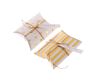 Creative Design Paperboard Gift Box in Pillow Shape for Birthday &amp; Wedding <strong>Parties</strong> Packaging <strong>Sweet</strong> Candy for Cookies &amp; Favors - Product Image 1