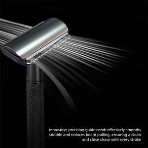 Maquinilla de Afeitar de Seguridad Reutilizable de Una Sola Cuchilla con Protección Completa en las Esquinas, Aleación de Aluminio, Recubrimiento de Platino Avanzado, para la Depilación Diaria Masculina - Product Image 3