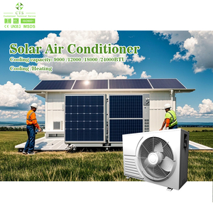 เครื่องปรับอากาศพลังงานแสงอาทิตย์ 18000btu 24000btu พร้อมแผงโซลาร์เซลล์ 500w แบตเตอรี่ลิเธียมไอออน 48v เครื่องปรับอากาศไฮบริดพลังงานแสงอาทิตย์ - Product Image 2