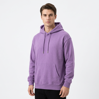 Sweat à capuche polaire 100 % coton pour homme, coupe classique, lavage frontal personnalisé, anti-rétrécissement, décontracté, sportif, 450