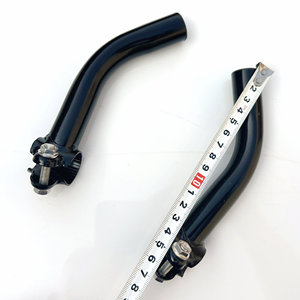 Guidon de vélo chromé noir pour VTT, guidon droit, accessoires d'équipement durables - Product Image 4