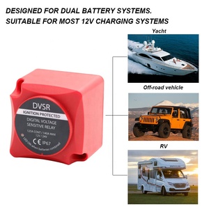 Aislador de batería inteligente <span class=keywords><strong>dual</strong></span> de 12V 140Amp Relé sensible al voltaje VSR Batería doble Relé de carga automática Interruptores Producto - Product Image 6