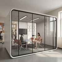 Cabine insonorisée modulaire mobile de grande taille pour espace de travail acoustique portable, pods de bureau, pods de réunion