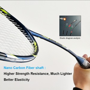 Nouvelle Arrivée <span class=keywords><strong>Raquette</strong></span> de <span class=keywords><strong>Badminton</strong></span> en Alliage d'Aluminium et Composite de Carbone avec Technologie de Conception de Protection Offensive - Product Image 4