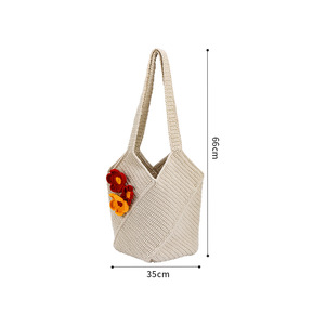 Bohème <span class=keywords><strong>Crochet</strong></span> femmes sacs à bandoulière grand-mère carré sac fourre-tout tricoté sacs à main <span class=keywords><strong>Crochet</strong></span> tissé été sac de plage <span class=keywords><strong>Crochet</strong></span> Kit - Product Image 3