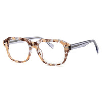 Lunettes de vue personnalisées de qualité supérieure avec logo, lunettes carrées anti-lumière bleue pour hommes, montures de lunettes en acétate design 2026
