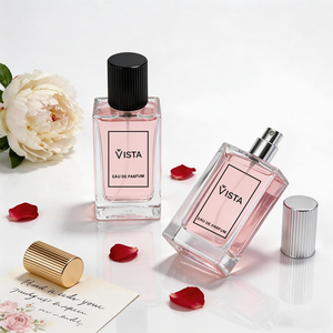 Flacon de parfum carré de luxe 50 ml avec capuchon portable et pulvérisateur à pompe, atomiseur <span class=keywords><strong>en</strong></span> <span class=keywords><strong>verre</strong></span> de luxe <span class=keywords><strong>pour</strong></span> le sommeil - Product Image 2