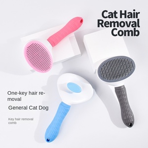 Pettine in Plastica per Animali Domestici con Design Autopulente a Un Clic per Cani e Gatti, Utilizzo in Tutte le Stagioni - Product Image 3