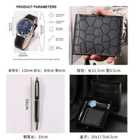 Set Hadiah Dompet Jam Tangan Kustom Grosir Mewah Ringan untuk Promosi, Set Hadiah Bisnis Korporat Pria