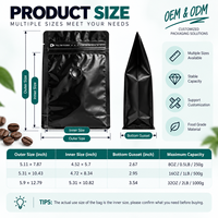 Prix usine personnalisé de qualité alimentaire fond plat thermoscellage pochette café sachet de thé feuille d'aluminium 500g 1kg pochette à café avec Valve