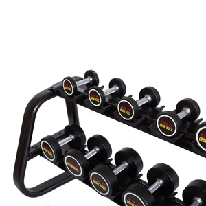 Soporte para Mancuernas de Alta Calidad para Gimnasio, Estante de Almacenamiento de 2 Niveles para 10 Mancuernas Redondas - Product Image 5
