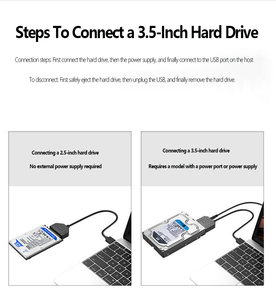 <strong>USB</strong> <strong>2.0</strong> 3.0 to SATA Adapter Drive 2.5 Inch SSD HDD Data <strong>Cable</strong> for Drives External Hard Drive <strong>USB</strong> 3.0 to Data <strong>Cable</strong> - Product Image 6
